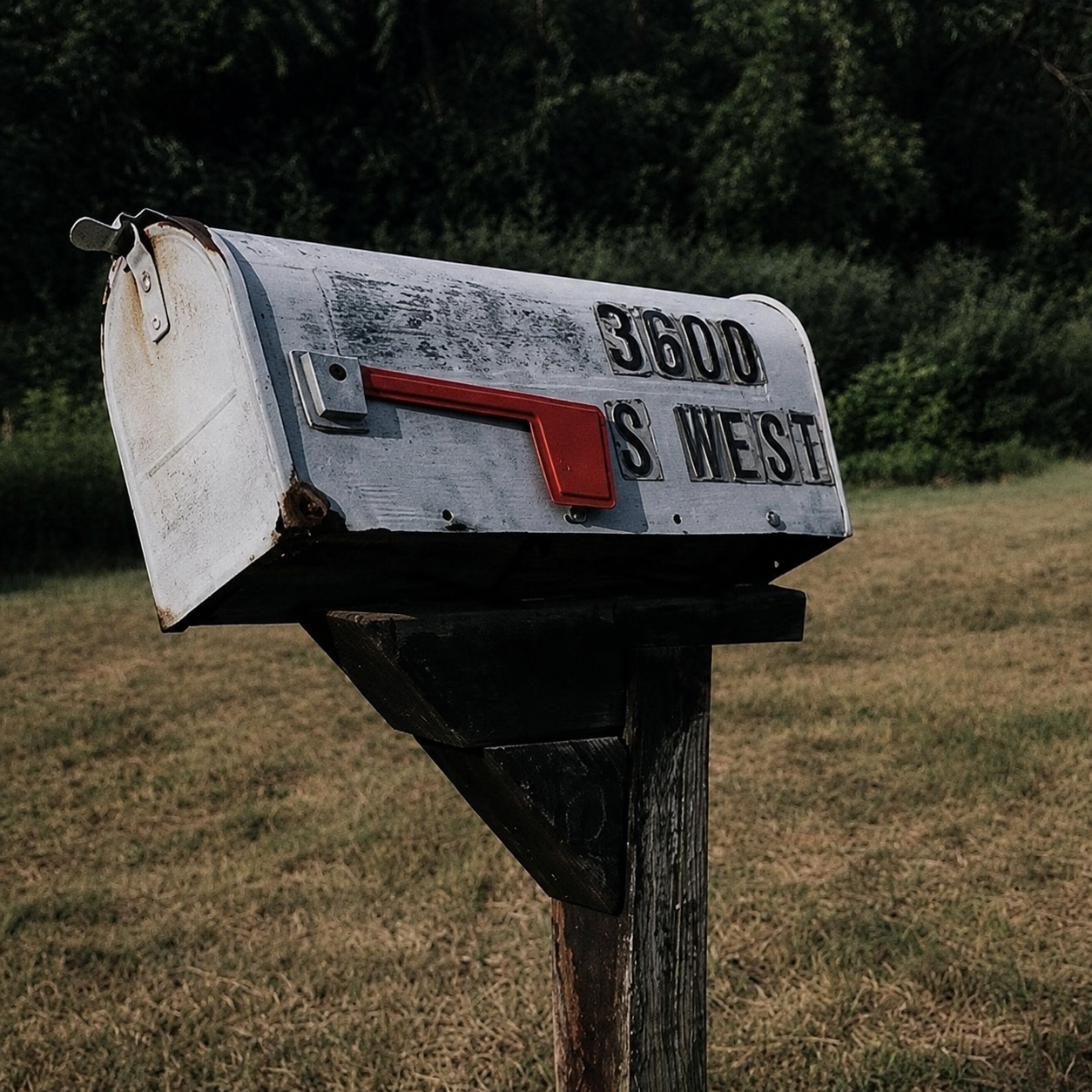 Smile Bigger single cover, an old mailbox